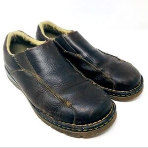 Dr Martens vintage brown leather slide on loafers 11 M